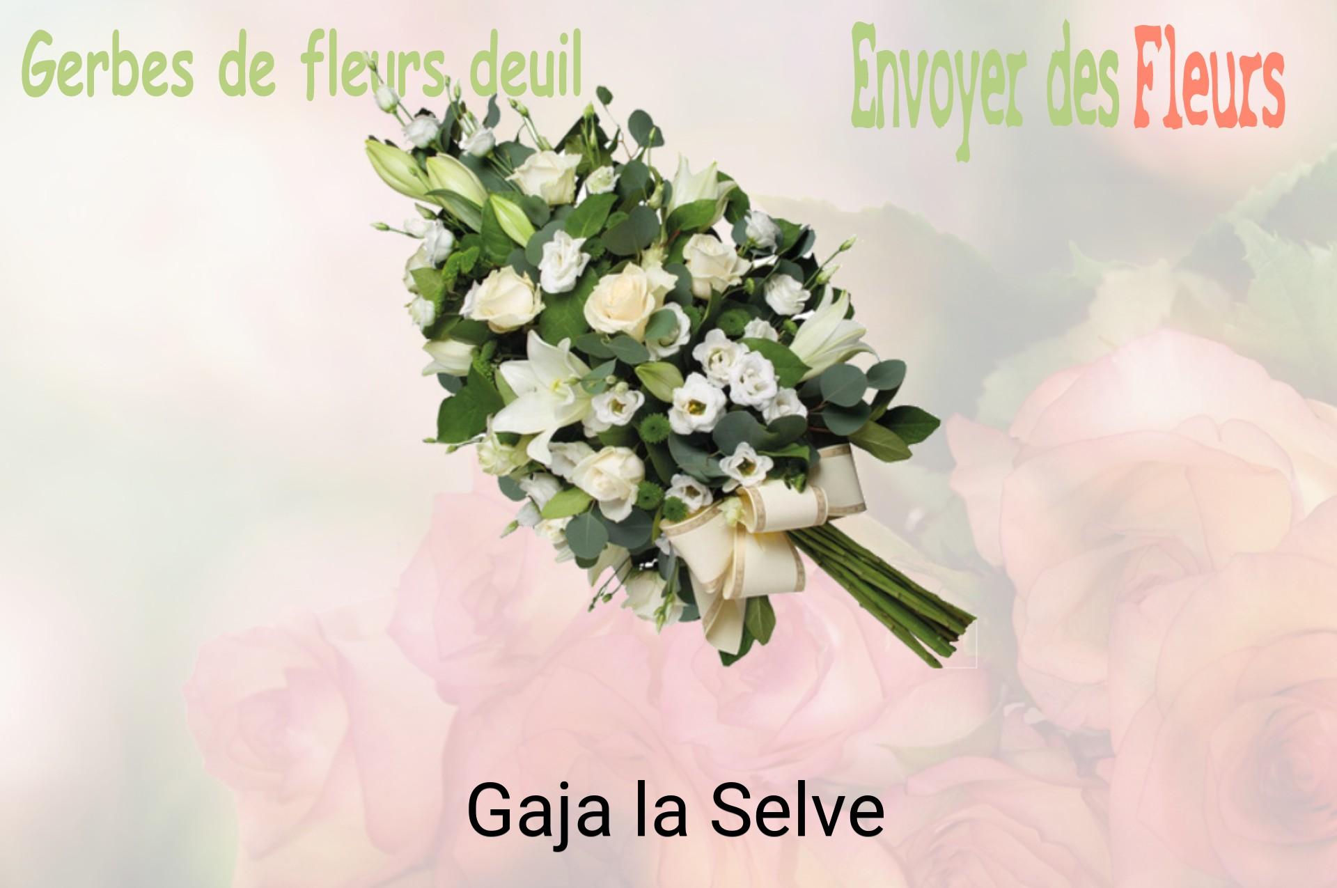 Gerbe de fleurs de deuil livrée à Gaja-la-Selve